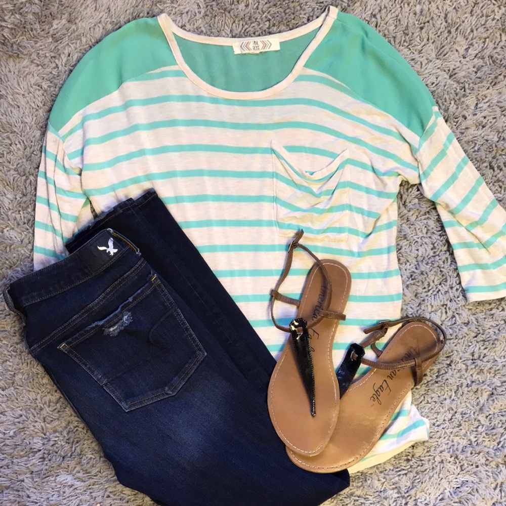 Pink Rose 3/4 long sleeve shirt